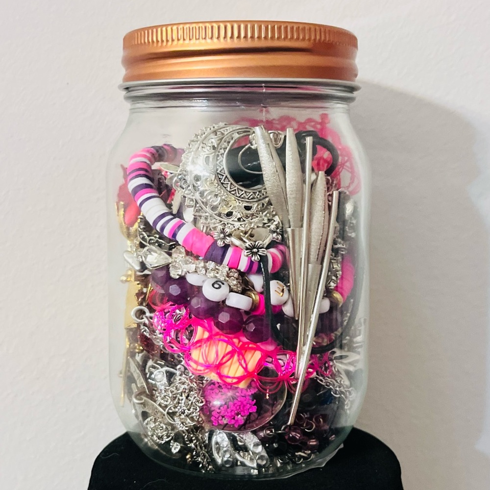 Mystery Jewelry Jar - Pink/Purple/Silver
